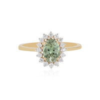 Anello in oro con Tanzanite Verde