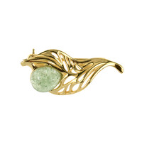 Spilla in argento con Quarzo Verde