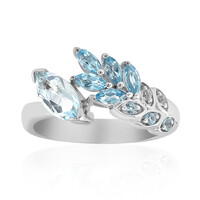 Anello in argento con Topazio Blu Cielo