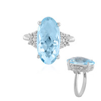 Anello in argento con Topazio Blu Cielo
