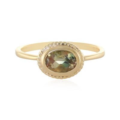 Anello in oro con Pietra del Sole dell'Oregon