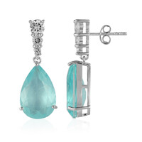 Orecchini in argento con Quarzo blu pastello