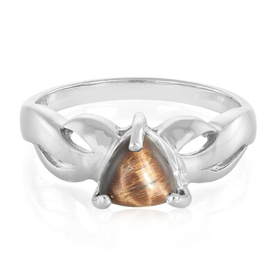 Anello in argento con Occhio di Tigre Rosso