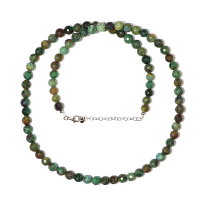 Collana in argento con Rubino Fuchsite