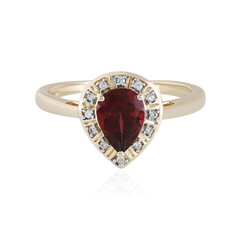 Anello in oro con Granato Magenta