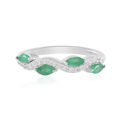 Anello in argento con Smeraldo Zambia
