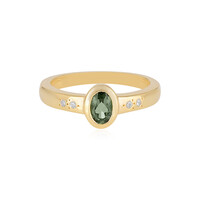 Anello in argento con Moldavite