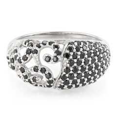 Anello in argento con Spinello Nero