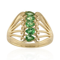 Anello in oro con Tsavorite AAA del Kenia