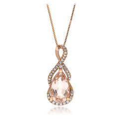 Collana in oro con Morganite AAA