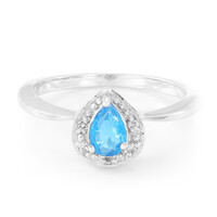 Anello in argento con Apatite Blu Neon