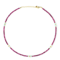 Collana in argento con Rubino Mozambico (Riya)