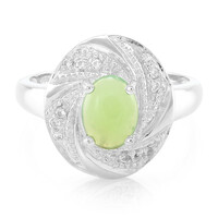 Anello in argento con Crisoprasio Imperiale