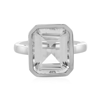 Anello in argento con Topazio Bianco