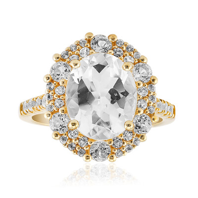 Anello in argento con Topazio Bianco