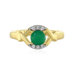 Anello in argento con Smeraldo Brasiliano