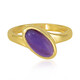 Anello placcato in oro con Ametista Zambiana (MONOSONO COLLECTION)