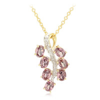 Collana in oro con Zaffiro Padparadscha (non riscaldato) (AMAYANI)