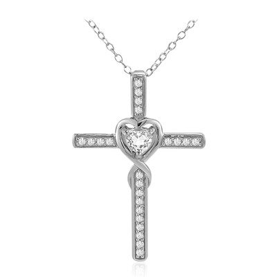 Collana in argento con Topazio Bianco