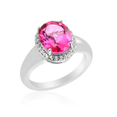 Anello in argento con Topazio Rosa