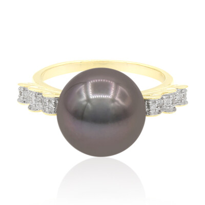 Anello in oro con Perla Tahitiana (TPC)