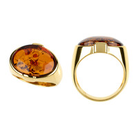 Anello in argento con Ambra Baltica