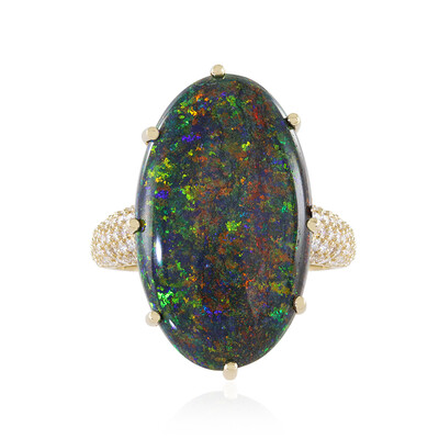 Anello in oro con Opale Matrice Andamooka (AMAYANI)