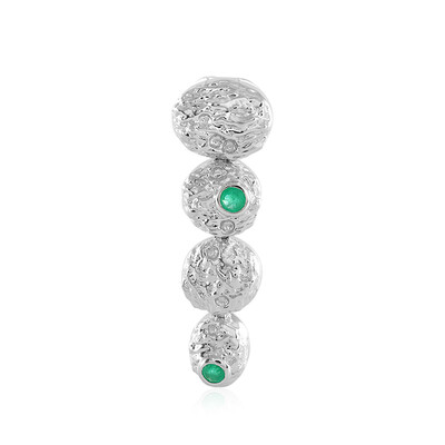 Ciondolo in argento con Smeraldo Colombiano (MONOSONO COLLECTION)