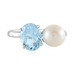 Anello in argento con Topazio Blu Cielo