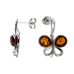 Orecchini in argento con Ambra Baltica
