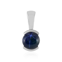 Ciondolo in argento con Zaffiro Stellato Blu