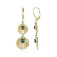 Orecchini in argento con Malachite