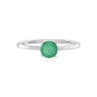 Anello in platino con Smeraldo Brasiliano
