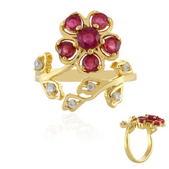 Anello in argento con Rubino del Madagascar