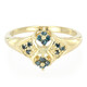 Anello placcato in oro con Diamante Fancy