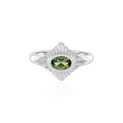 Anello in argento con Tormalina Verde