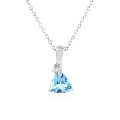 Collana in argento con Topazio Blu Svizzero