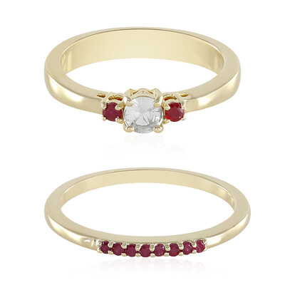 Anello in oro con Zaffiro Bianco (Adela Gold)