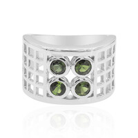 Anello in argento con Tormalina Verde (VIENNA 1903)