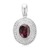 Ciondolo in argento con Granato Magenta