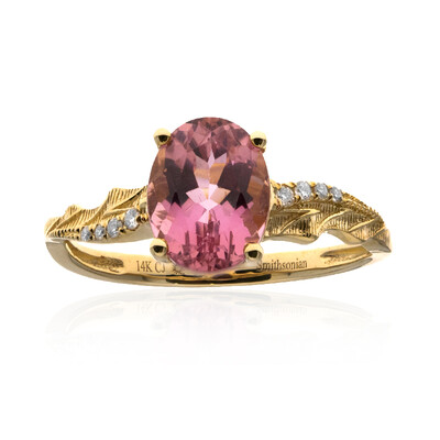 Anello in oro con Tormalina Neon del Congo (Smithsonian)