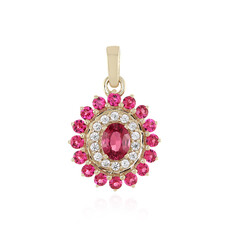 Ciondolo in oro con Spinello Rosa (Adela Gold)