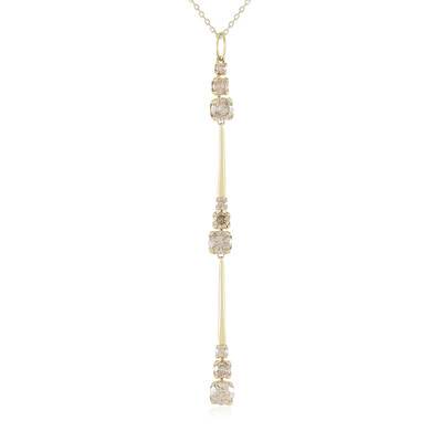 Collana in oro con Diamante Champagne I2 (de Melo)