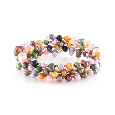 Bracciale in acciaio con Ematite Dorata (Riya)