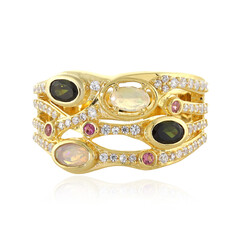 Anello in argento con Tormalina Verde