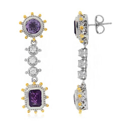 Orecchini in argento con Ametista Zambiana (Dallas Prince Designs)