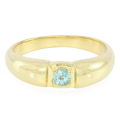 Anello in argento con Fluoroapatite Verde