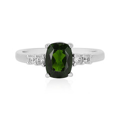 Anello in argento con Diopside Russo