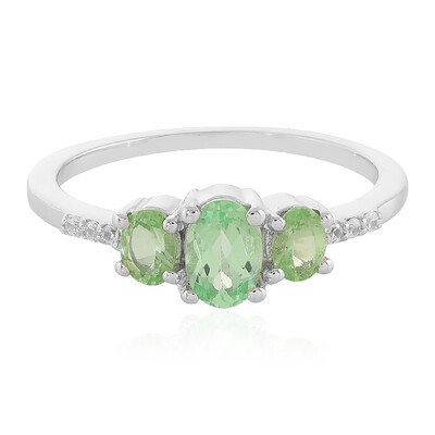 Anello in argento con Granato Menta Merelani