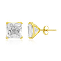 Orecchini in argento con Topazio Bianco